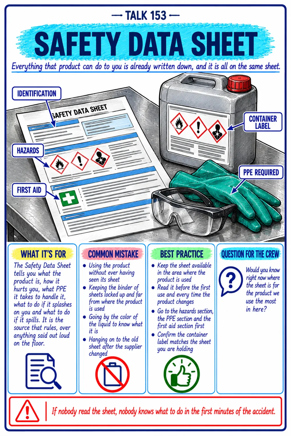 Hazardous Chemicals talk sheet